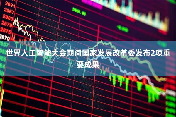 世界人工智能大会期间国家发展改革委发布2项重要成果